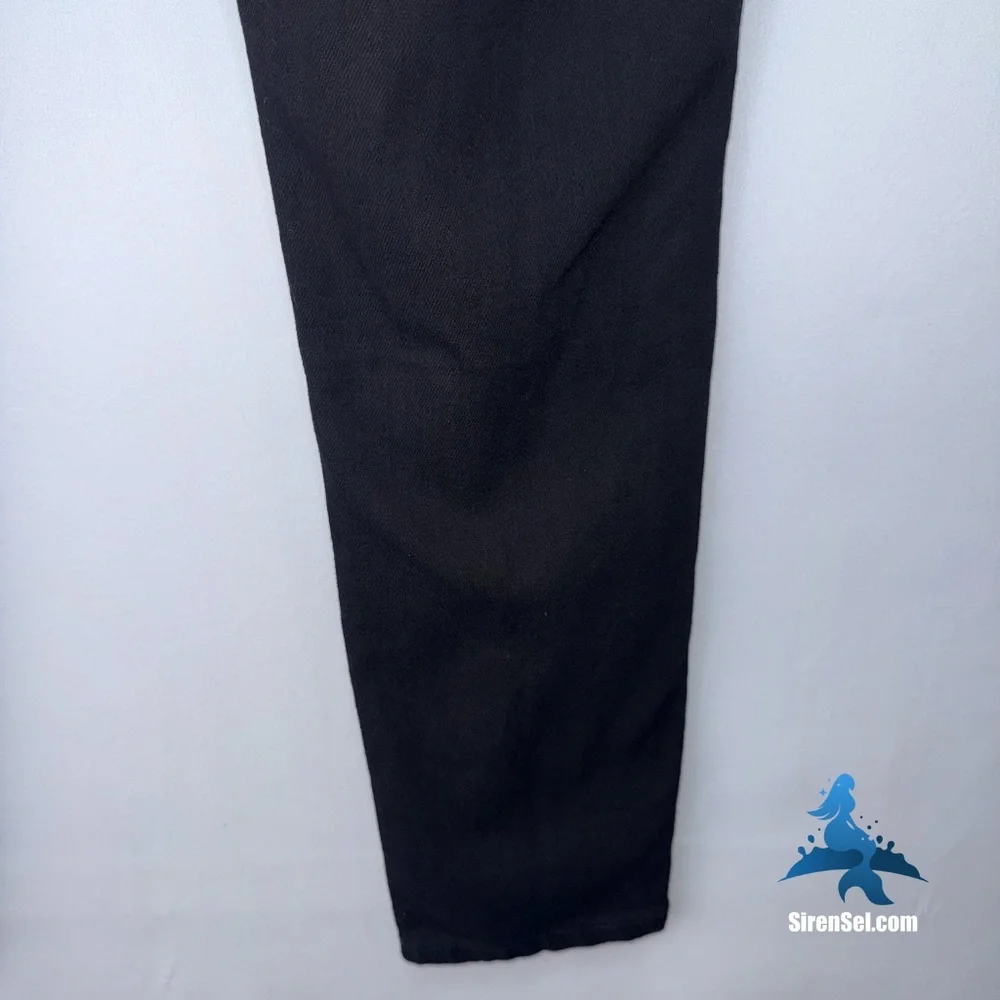 1225 NWT Chic Denim Skylar Corset Skinny Faux Leather Hybrid Jeans 16S - Black - Picture 9 of 16